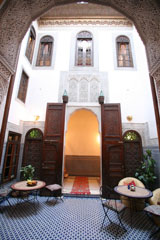 A courtyard in a Morocan 